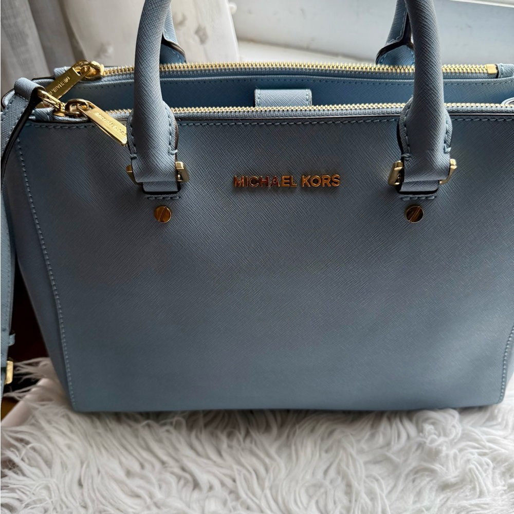 Michael Kors Sutton Medium Saffiano Leather Satchel (Flawed) - Picture 5 of 12